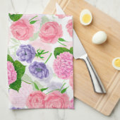 チットバードと花 キッチンタオル (四つ折り)