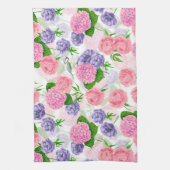 チットバードと花 キッチンタオル (縦)