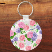 チットバードと花 キーホルダー (正面)