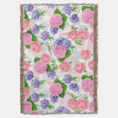 チットバードと花 スローブランケット (正面縦)