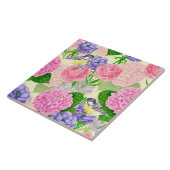 チットバードと花 タイル (側面)