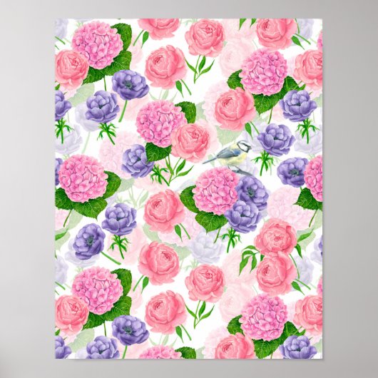 チットバードと花 ポスター (正面)