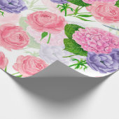 チットバードと花 ラッピングペーパー (角)