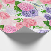 チットバードと花 ラッピングペーパー (角)