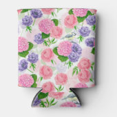 チットバードと花 缶クーラー (正面)