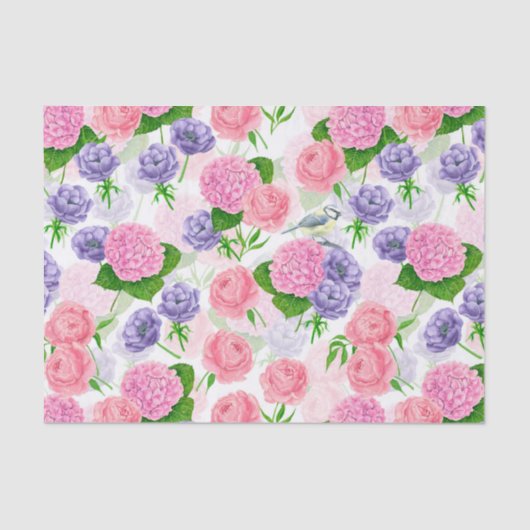 チットバードと花 薄葉紙 (正面)