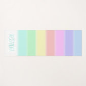 チッパーソナライズされたクレイカラフルンボーパターン ヨガマット (正面(横))