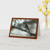チッピング・スパロー同情カード カード (黄色い花)