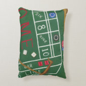 チップとサイコロ付きカジノクラップステーブル アクセントクッション (裏面(縦))