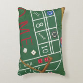 チップとサイコロ付きカジノクラップステーブル アクセントクッション (正面(垂直))