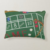チップとサイコロ付きカジノクラップステーブル アクセントクッション (裏面)