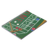 チップとサイコロ付きカジノクラップステーブル ノートブック (左側)