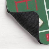 チップとサイコロ付きカジノクラップステーブル マウスパッド (コーナー)