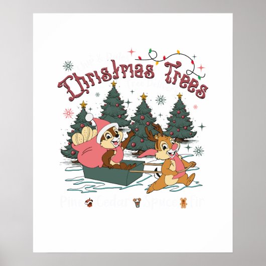 チップとデールのクリスマスツリー ポスター (正面)