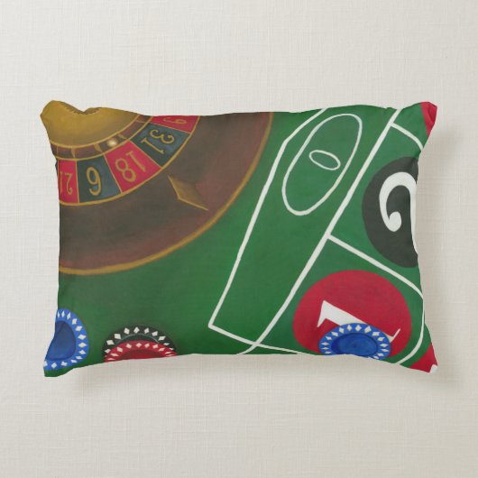 チップとホイール付きルーレットテーブル アクセントクッション (正面)