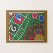 チップとホイール付きルーレットテーブル ジグソーパズル (横)