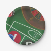 チップとホイール付きルーレットテーブル ペーパープレート (正面)
