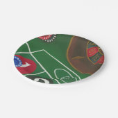 チップとホイール付きルーレットテーブル ペーパープレート (アングル)