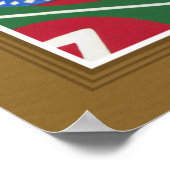 チップとホイール付きルーレットテーブル ポスター (角)