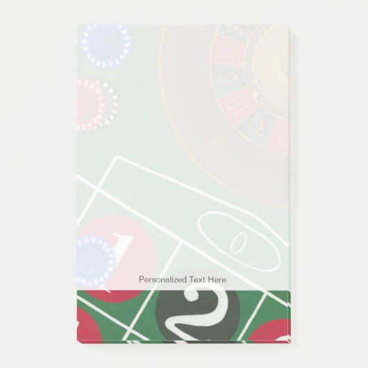 チップとホイール付きルーレットテーブル ポストイット (正面)