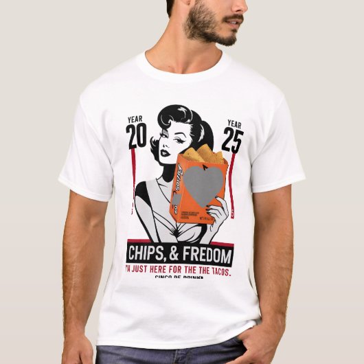チップと自由 Tシャツ (正面)