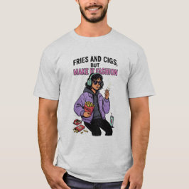 チップと葉巻だがスタイルの静火 Tシャツ