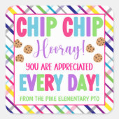 チップの陳列あなたが毎日を評価されている スクエアシール (正面)