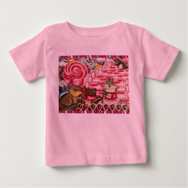 「チップはエリザベスのペパーミントの世界を訪れる! ベビーTシャツ