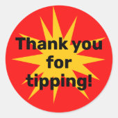 チップをありがとう!スターバストシール ラウンドシール (正面)