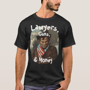 チップを持ってきた弁護士、銃、お金 Tシャツ