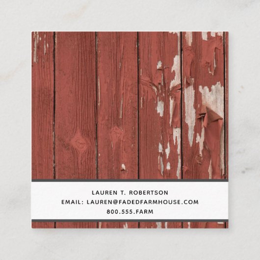 チップウッドファームハウス動揺してメリークリスマス スクエア名刺 (裏面)