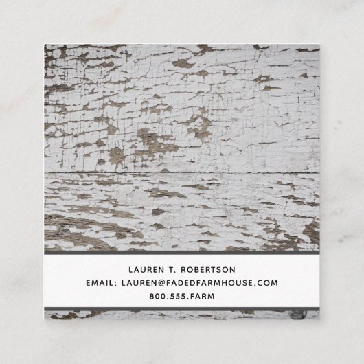 チップウッドファームハウス動揺してメリークリスマス スクエア名刺 (裏面)