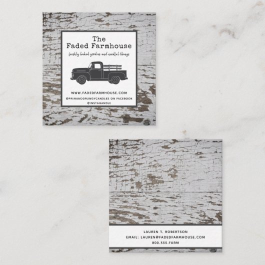 チップウッドファームハ動揺してウススタイルスクエア スクエア名刺 (正面/裏面)