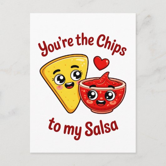チップスとサルサ ポストカード (正面)