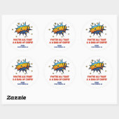 チップス一袋付きのあなたは最高 Valentine's Day ラウンドシール (シート)
