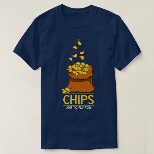 チップス食べ物好きギフト Tシャツ (デザイン正面)