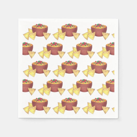 チップスChili Con Queo Blanco Nachosチーズディップ スタンダードカクテルナプキン (正面)