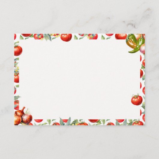 チップスNサルサ空白のレシピカード エンクロージャーカード (正面)