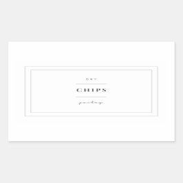 チップズフードラベルシール 長方形シール