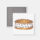 チップチョコレートチップアイスクリームサンドイッチマグネット マグネット (正面/裏面)