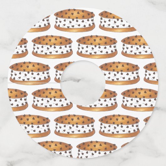 チップチョコレートチップクッキーアイスクリームサンドイッチ ワイングラスタグ (正面)