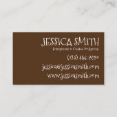 チップチョコレートチップクッキーアイスクリームサンドイッチ 名刺 (裏面)