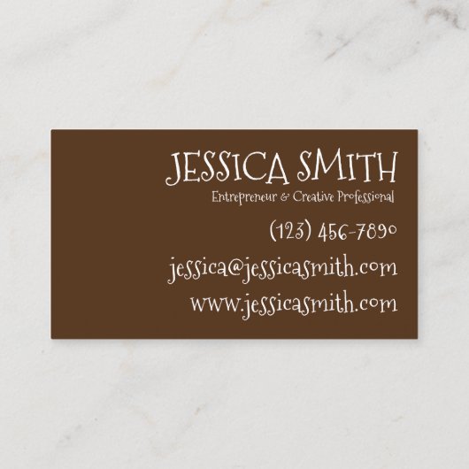 チップチョコレートチップクッキーアイスクリームサンドイッチ 名刺 (裏面)