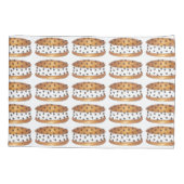 チップチョコレートチップクッキーアイスクリームサンドイッチ 枕カバー (裏面)