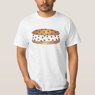 チップチョコレートチップクッキーアイスクリームサンドイッチ Tシャツ
