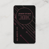 チップパターン回路サイバースタイル抽象芸術 名刺 (裏面)