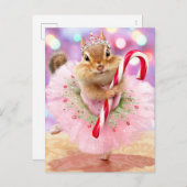 チップマンク プラム フェアリー インビテーションポストカード (正面/裏面)