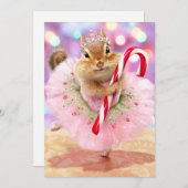 チップマンク プラム フェアリー 招待状 (正面/裏面)