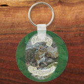 チップムンクのクリスマスアイテム キーホルダー (正面)