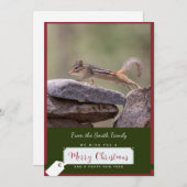 チップムンクのクリスマスカード シーズンカード (正面/裏面)